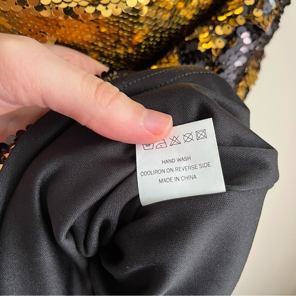 gold sequin mini dress - Picture 13 of 14